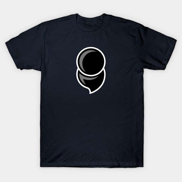 Mental Illness Semicolon BLACK T-Shirt by JWDesigns